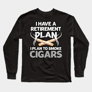 Cigar Retirement Gift Retiree Design Funny Snowbird Tee Retirement Party Long Sleeve T-Shirt